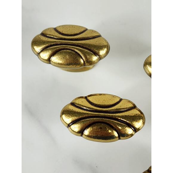 Amerock Radiance Brass Oval Cabinet Drawer Knob Pulls 1396 Hardware 1 1/2" x6 - Picture 4 of 16